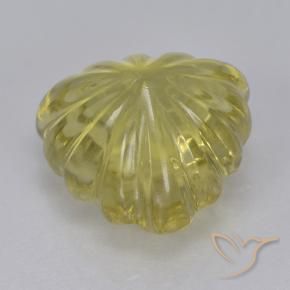 Quarzo Giallo dorato chiaro naturale da 5.68 ct, Taglio trillion, Trasparente