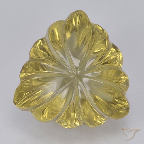 5.97ct Naturale Giallo medio-chiaro Quarzo, Taglio trillion, Trasparente