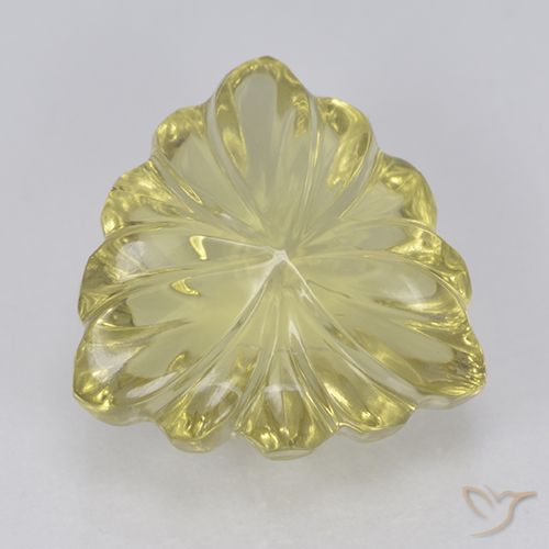 5.65ct Naturale Giallo medio-chiaro Quarzo, Taglio trillion, Trasparente