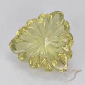Quarzo Giallo medio-chiaro naturale da 5.65 ct, Taglio trillion, Trasparente