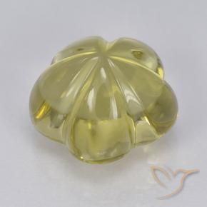 Quarzo Giallo medio-chiaro naturale da 4.47 ct, Taglio a fiore, Trasparente