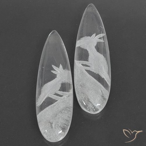 Gemme di Quarzo Bianco trasparente naturale da 22.70 ct, Forma a pera, Trasparente