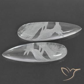 Gemme di Quarzo Bianco trasparente naturale da 22.70 ct, Forma a pera, Trasparente
