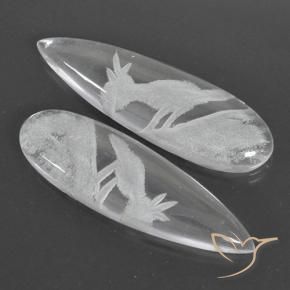 Gemme di Quarzo Bianco trasparente naturale da 22.70 ct, Forma a pera, Trasparente