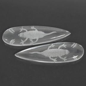 Gemme di Quarzo Bianco trasparente naturale da 29.12 ct, Forma a pera, Trasparente