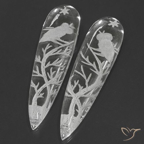 Quarzo naturale bianco da 49,95 ct, taglio a pera, trasparente