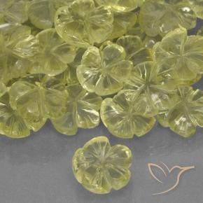 Quarzo Giallo medio naturale da 1.53 ct, Taglio a fiore, Trasparente