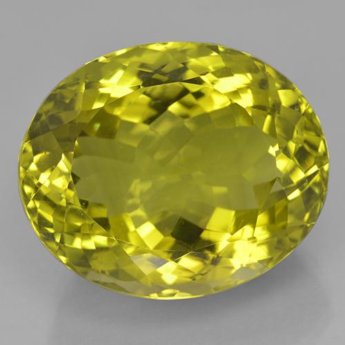 41.38ct Naturale Giallo verdastro Quarzo, Ovale, IF