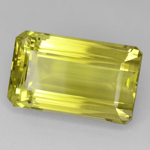 Quarzo naturale giallo da 85,92 ct, taglio smeraldo, IF