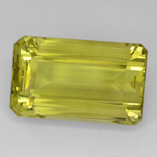 Quarzo naturale giallo da 85,92 ct, taglio smeraldo, IF