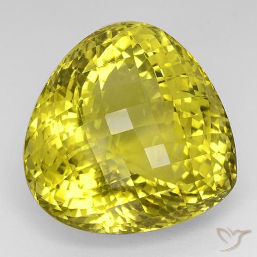 Quarzo Giallo Ananas naturale da 94.63 ct, Forma a pera, IF