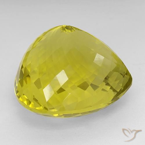 Quarzo Giallo Ananas naturale da 94.63 ct, Forma a pera, IF
