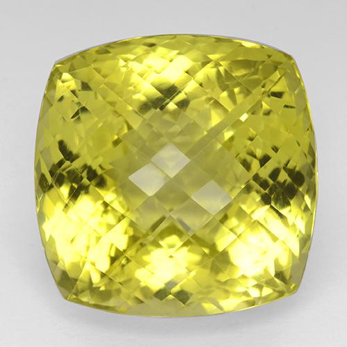 Quarzo naturale giallo da 80,66 ct, taglio a cuscino, IF