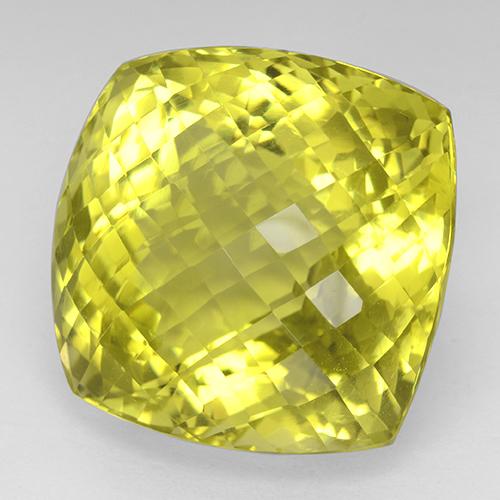 Quarzo naturale giallo da 80,66 ct, taglio a cuscino, IF