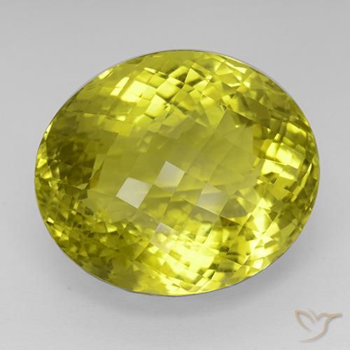 Quarzo Giallo mais naturale da 75.53 ct, Ovale, IF