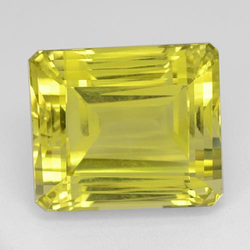 Quarzo Giallo limone naturale da 47.73 ct, Taglio smeraldo, IF