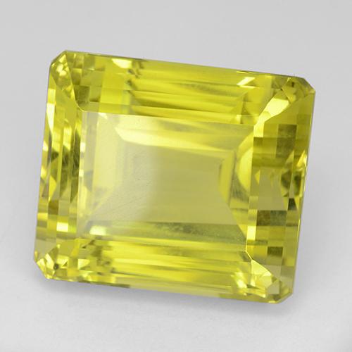 Quarzo Giallo limone naturale da 47.73 ct, Taglio smeraldo, IF
