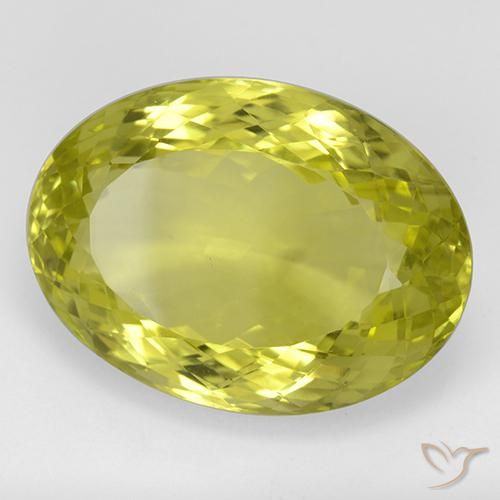 Quarzo Giallo mais naturale da 42.16 ct, Ovale, IF