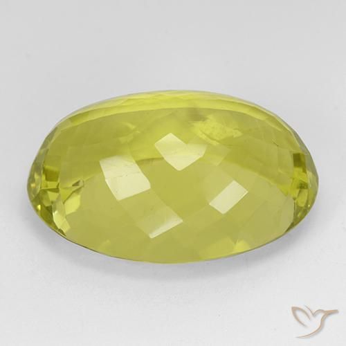 Quarzo Giallo mais naturale da 42.16 ct, Ovale, IF
