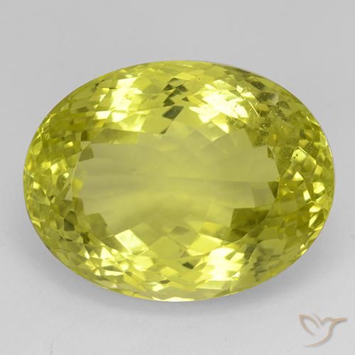 Quarzo Giallo medio naturale da 45.68 ct, Ovale, VVS-VS