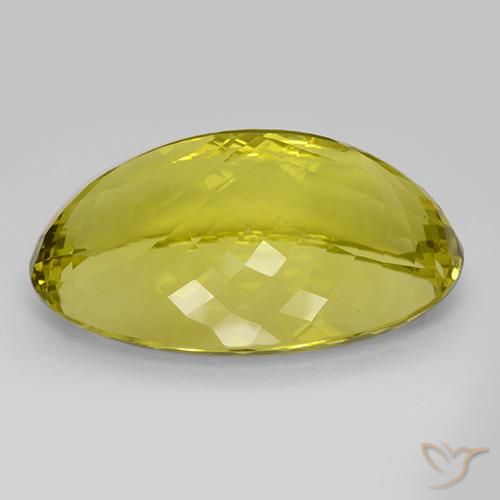Quarzo Giallo Ananas naturale da 101.00 ct, Ovale, IF