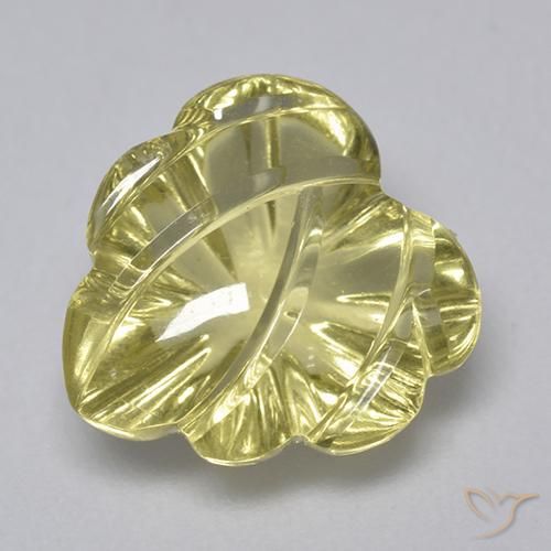 Quarzo Giallo verdastro naturale da 4.94 ct, Taglio a fantasia, Trasparente