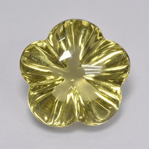 Quarzo Giallo terroso naturale da 7.96 ct, Taglio a fiore, Trasparente