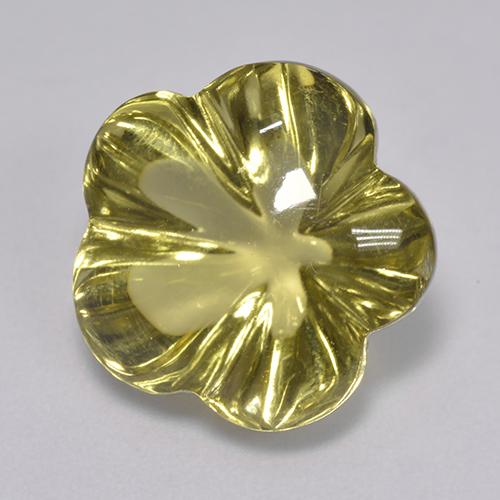 Quarzo Giallo terroso naturale da 7.96 ct, Taglio a fiore, Trasparente