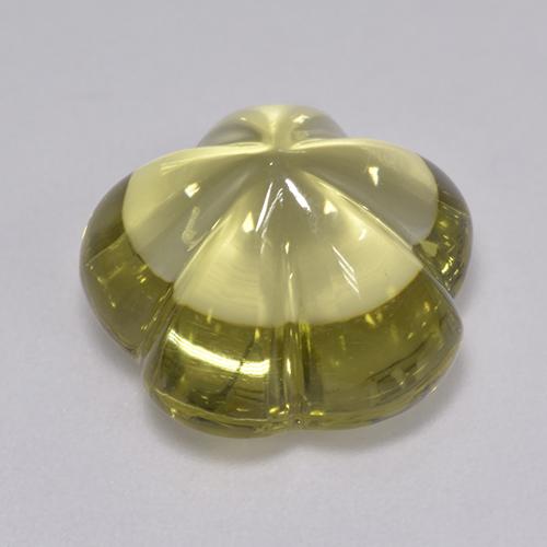Quarzo Giallo terroso naturale da 7.96 ct, Taglio a fiore, Trasparente