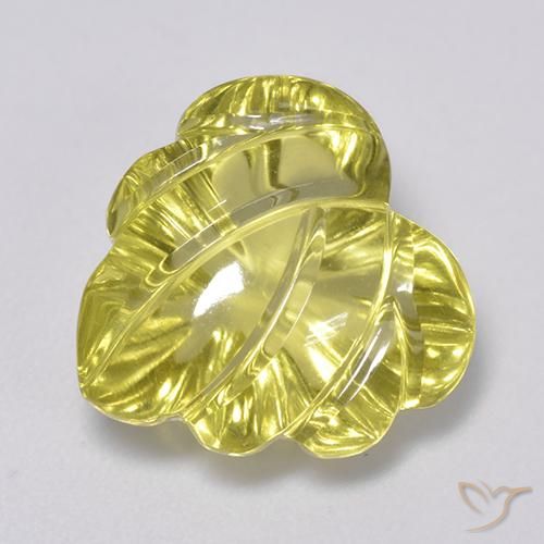 Quarzo Giallo chiaro naturale da 7.36 ct, Taglio a fantasia, Trasparente