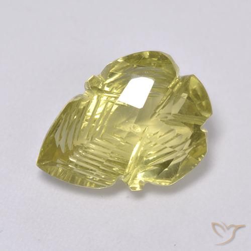 4.19ct Naturale Giallo chiaro Quarzo, Taglio a fantasia, Trasparente, Photo A