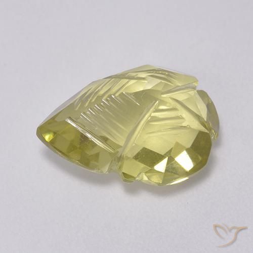 Quarzo Giallo chiaro naturale da 4.19 ct, Taglio a fantasia, Trasparente