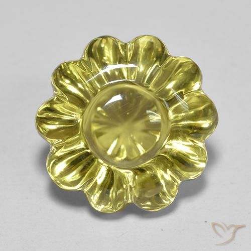 7.20ct Naturale Giallo medio Quarzo, Taglio a fiore, Trasparente