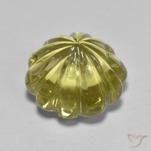 Quarzo Giallo medio naturale da 7.20 ct, Taglio a fiore, Trasparente