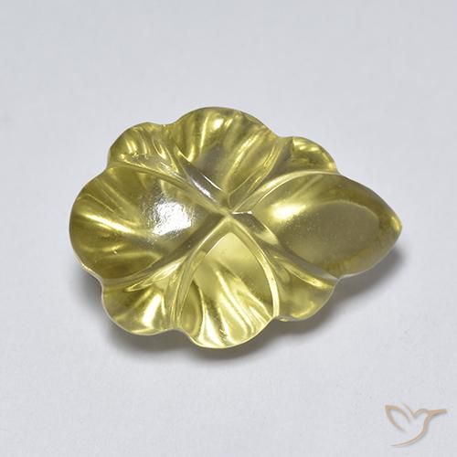 Quarzo Giallo dorato chiaro naturale da 5.10 ct, Taglio a fantasia, Trasparente