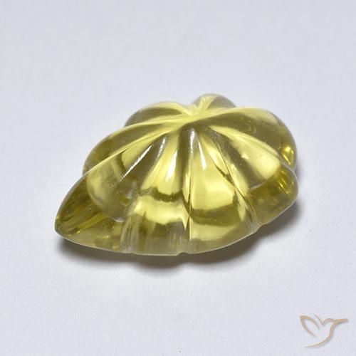 Quarzo Giallo dorato chiaro naturale da 5.10 ct, Taglio a fantasia, Trasparente