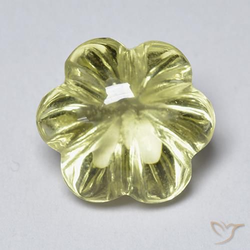 3.58ct Naturale Giallo medio Quarzo, Taglio a fiore, Trasparente