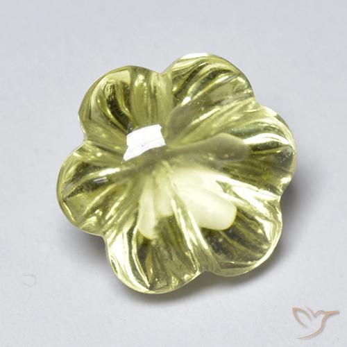 Quarzo Giallo medio naturale da 3.58 ct, Taglio a fiore, Trasparente