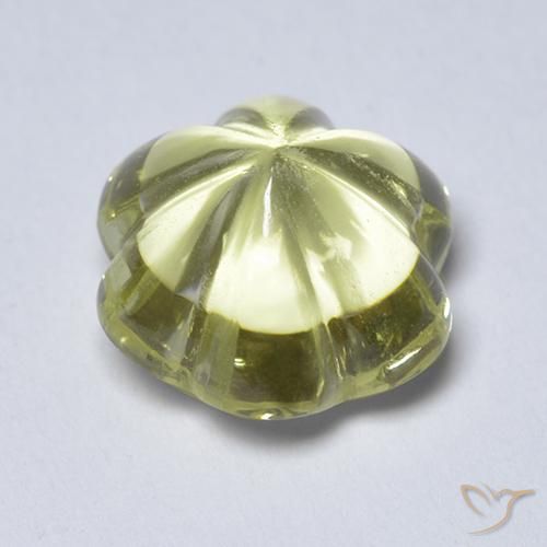 Quarzo Giallo medio naturale da 3.58 ct, Taglio a fiore, Trasparente