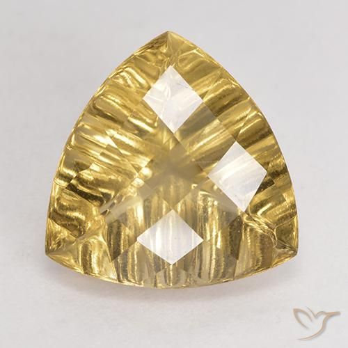 5.91ct Naturale Giallo dorato chiaro Quarzo, Taglio trillion, VVS-VS