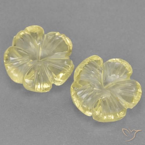 4.54ctw Naturale Laguna Gialla Quarzo, Taglio a fiore, Trasparente