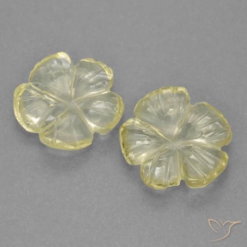 2.81ctw Naturale Laguna Gialla Quarzo, Taglio a fiore, Trasparente