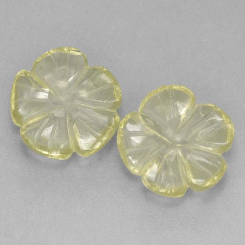 Quarzo naturale giallo da 5,58 ct, taglio fiore, trasparente