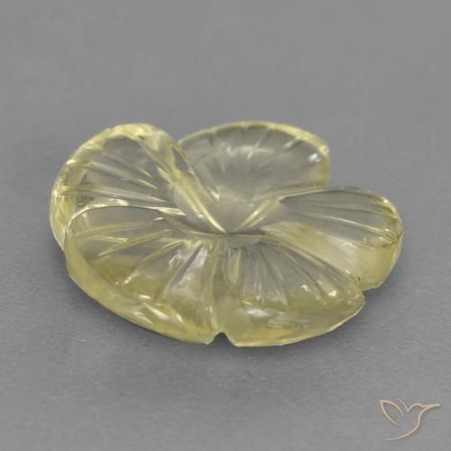 Quarzo Laguna Gialla naturale da 4.04 ct, Taglio a fiore, Trasparente