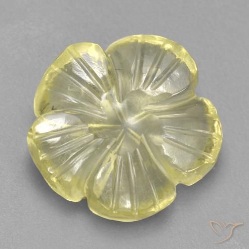 4.47ct Naturale Laguna Gialla Quarzo, Taglio a fiore, Trasparente