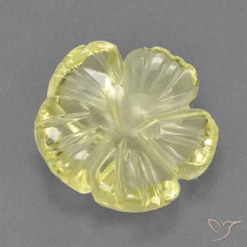 Quarzo Giallo medio naturale da 4.02 ct, Taglio a fiore, Trasparente