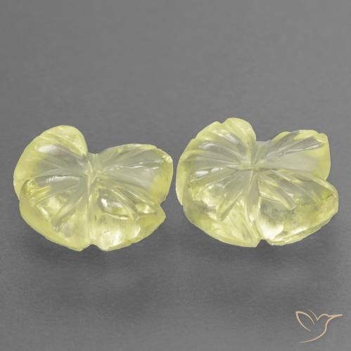 Gemme di Quarzo Limone giallo naturale da 2.50 ct, Taglio a fiore, Trasparente