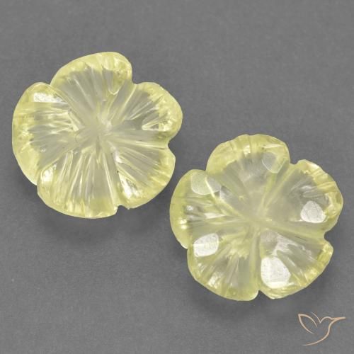 2.87ctw Naturale Limone giallo Quarzo, Taglio a fiore, Trasparente, Photo A