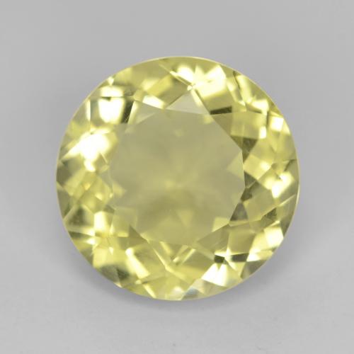 Quarzo naturale giallo da 5,11 ct, taglio rotondo, VVS-VS