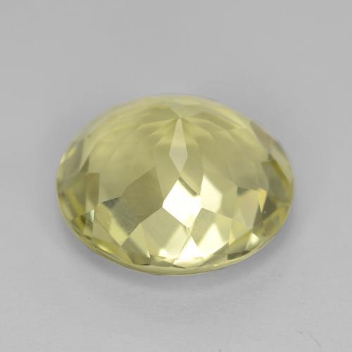 Quarzo naturale giallo da 5,11 ct, taglio rotondo, VVS-VS